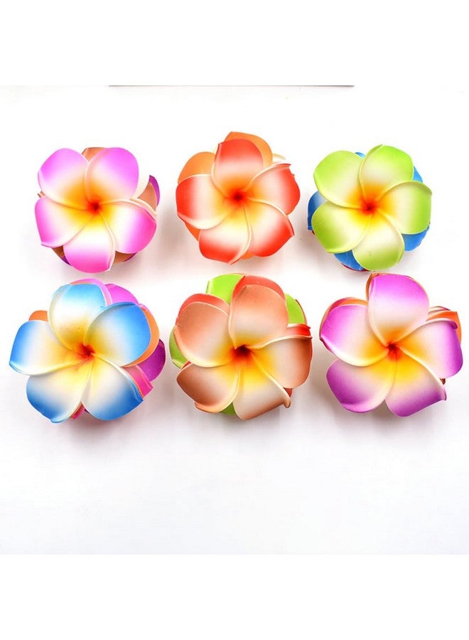 ccHuDE 10 Pcs Hawaii Plumeria Flower Clips Hawaiian Flower Hair Barrettes Beach Party Hair Clips Artificial Tropical Flower Hairpins for Wedding 7cm - Image 5