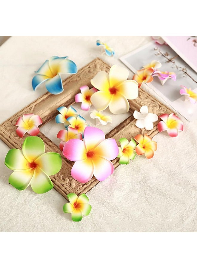 ccHuDE 10 Pcs Hawaii Plumeria Flower Clips Hawaiian Flower Hair Barrettes Beach Party Hair Clips Artificial Tropical Flower Hairpins for Wedding 7cm - Image 3