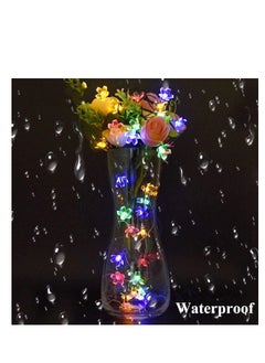 Generic Solar Flower Strings Lights, LED Blossom Solar Powered Fairy Lights, 8 Modes Waterproof Outdoor Garden Cherry Flower String Lights, for Yard, Lawn, Wedding, Party Decorations (Multi Colour)  - Image 2