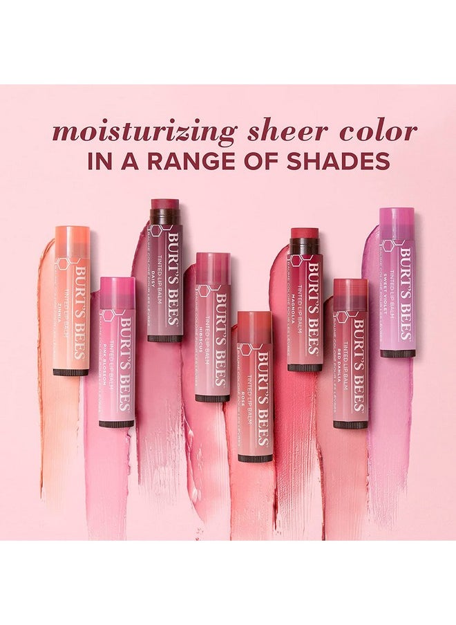 Burts Bees 100% Natural Moisturizing Tinted Lip Balm, Red Dahlia, 1 Tube, Pack Of 2  - Image 4