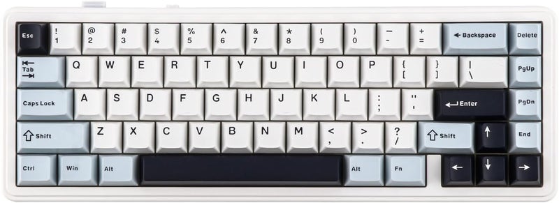 EPOMAKER x AULA F65 65% Wireless Mechanical Keyboard, Hot Swappable Gasket Custom Gaming Keyboard with Five-Layer Padding, RGB Backlit, Bluetooth/2.4GHz/USB-C (Light Blue, Reaper Switch) - Image 1