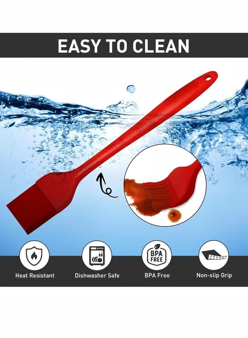 4 Piece Silicone Oil Brush, Heat Resistant Food Brush Spread Oil Butter Sauce for BBQ Grill Baking Kitchen Cooking, BPA Free, Dishwasher Safe. ﻿ - Image 5