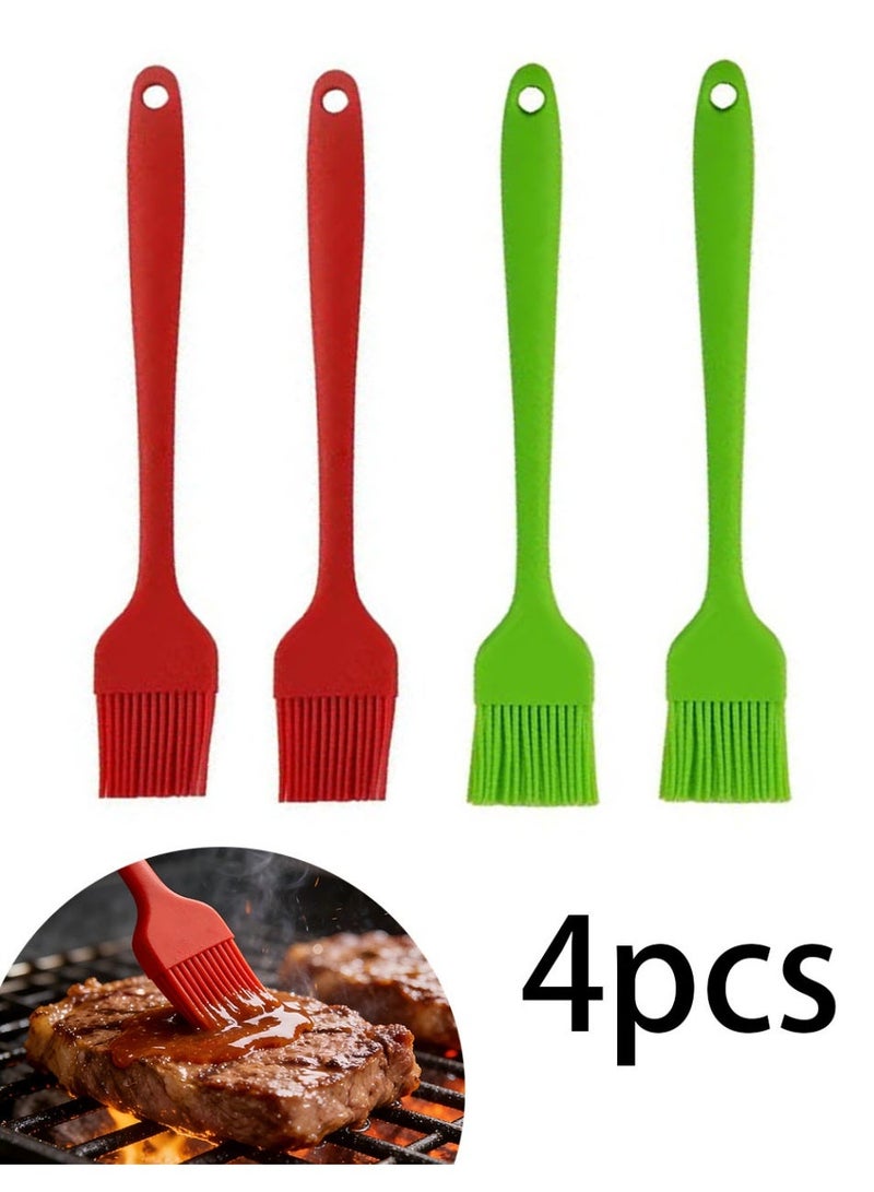 4 Piece Silicone Oil Brush, Heat Resistant Food Brush Spread Oil Butter Sauce for BBQ Grill Baking Kitchen Cooking, BPA Free, Dishwasher Safe. ﻿ - Image 1