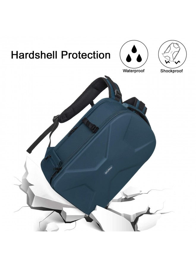 MOSISO Camera Backpack, DSLR/SLR/Mirrorless Photography Camera Bag 15-16 inch Waterproof Hardshell Case with Tripod Holder&Laptop Compartment Compatible with Canon/Nikon/Sony, Deep Teal - Image 3
