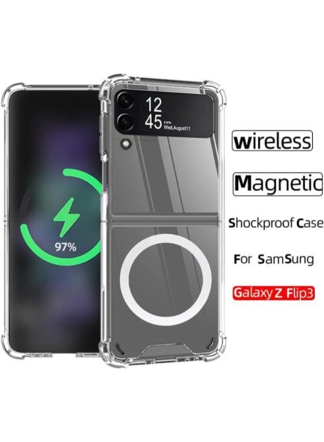 حافظة سامسونج جالكسي Z Flip 3 - جراب مغناطيسي ماج سيف حماية من الدرجة العسكرية مقاومة للصدمات, غطاء مضاد للخدش - Image 2