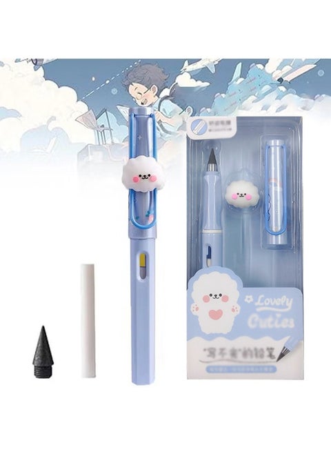 Forever Pencil with Eraser Reusable Inkless Pencil No Sharpen Everlasting Pencil Set Gift for Writing Drawing Home Office School Supplies