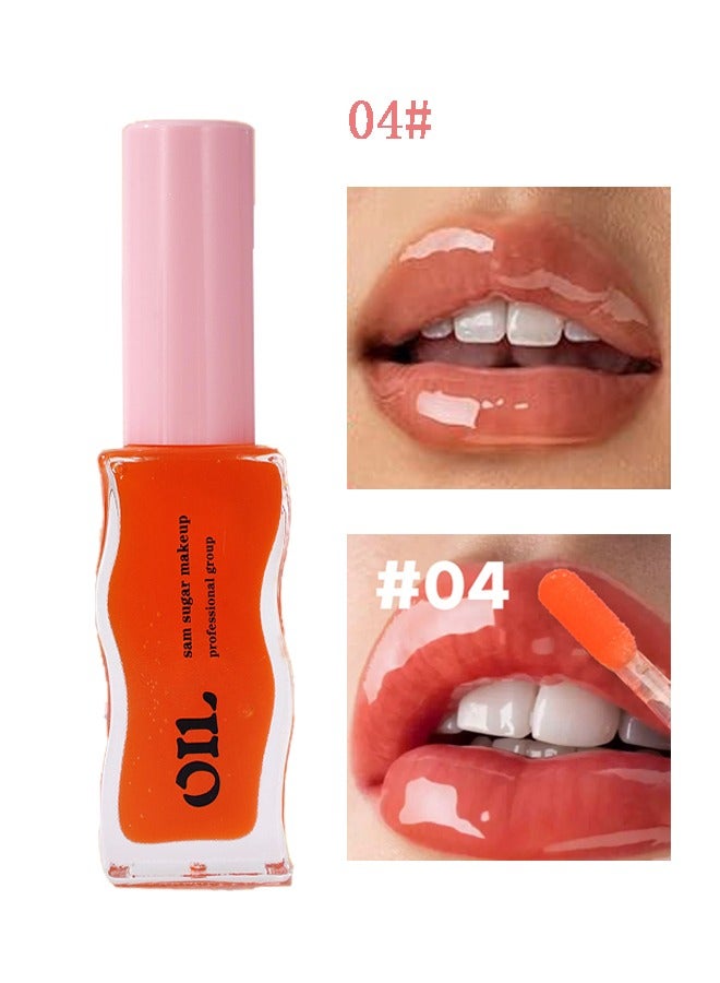 SAM SUGAR Fruit Honey Lip Care Oil 04#, Mango Honey Lip Balm, High Gloss Moisturizing Lip Gloss - 8 ML - Image 2