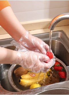 KASTWAVE Disposable Food Prep Gloves - 500PCS Plastic Food Safe Disposable Gloves, Food Handling, One Size Fits Most  - Image 3