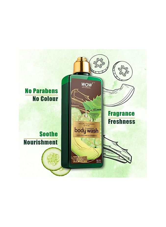 WOW WOW Skin Science Melon, Cucumber & Aloe Foaming Body Wash - Image 2
