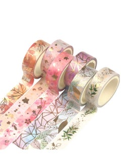 Y&D Gold Patterned Tape Set, 6 Rolls, Masking for Decorative Artwork Crafts Journals Planners Gift Wrap 15mm  - Image 1