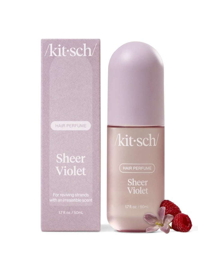 Kitsch Kitsch Sheer Violet Hair Perfume For Women - Clean, Deodorizing, and Patented Odor-Eliminating Technology, Body Mist - Freshen Hair, Body & Pillows - Fruity Raspberry, Violet & Soft Musk Scent - 50ml  - Image 1