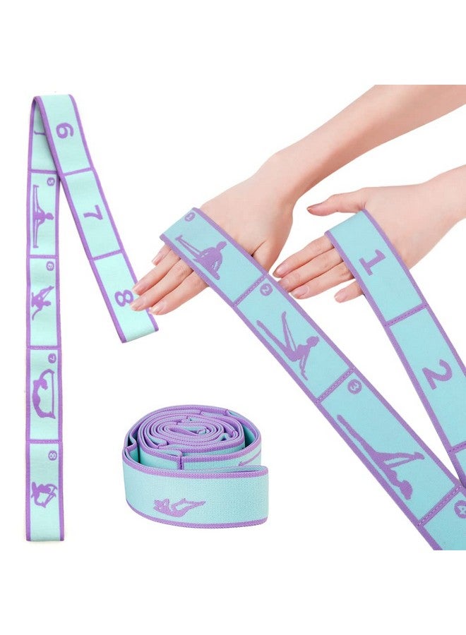 برو بيروس حزام اليوجا Proberos® للنساء والرجال، حزام يوجا مرن مكون من 8 حلقات للتمدد، شريط مقاومة متعدد الوظائف لتمارين اليوجا واللياقة البدنية وإعادة التأهيل وتصحيح مفصل الكاحل والشلل النصفي - Image 1