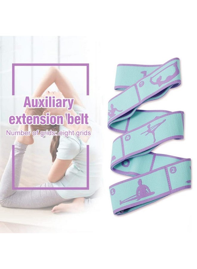 برو بيروس حزام اليوجا Proberos® للنساء والرجال، حزام يوجا مرن مكون من 8 حلقات للتمدد، شريط مقاومة متعدد الوظائف لتمارين اليوجا واللياقة البدنية وإعادة التأهيل وتصحيح مفصل الكاحل والشلل النصفي - Image 2