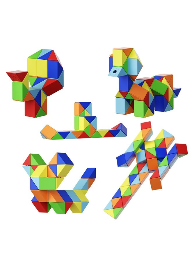 Y&D 24-Segment Fidget Toy Cube Twist Puzzle Large Size Magic Toy Brain Teaser Stuffers Party Favors Game Hundred Change Magic Thinking Training Boys and Girls Children Educational Toys for Kids Adults Teens 1PCS with Tutorial - Image 5