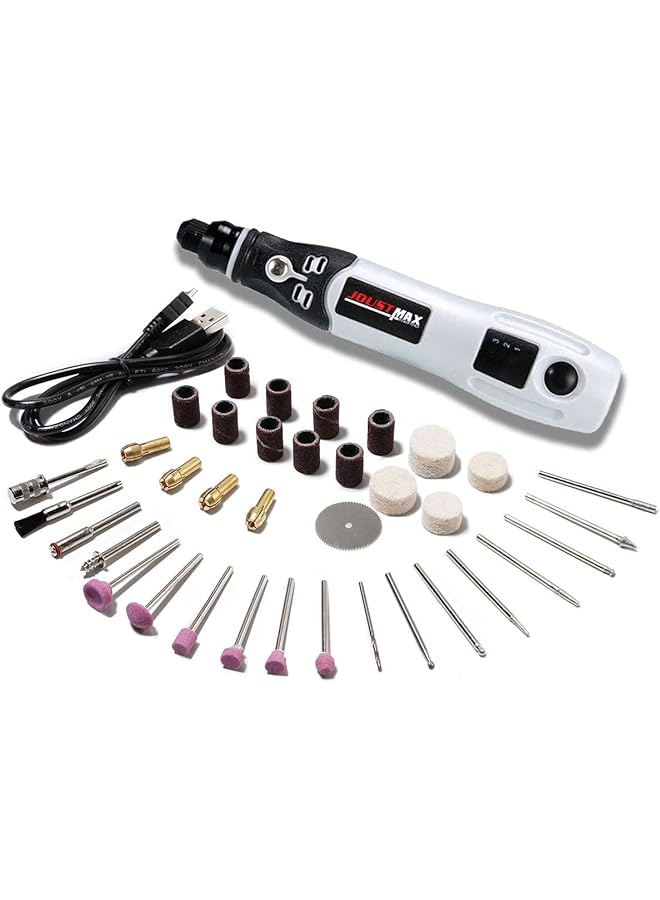 إيروريكس أداة دوارة لاسلكية صغيرة كهربائية متعددة الأدوات 4.2 فولت ليثيوم أيون آلة نقش لاسلكية مع 3 إعدادات سرعة متغيرة نقش يدوي يدوي تلميع ثقب قطع إزالة الصدأ - Image 1