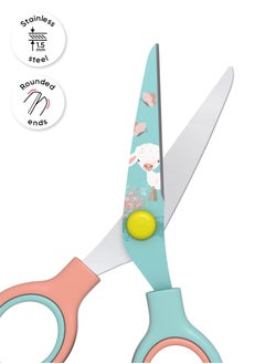 ErichKrause Scissors Junior Decor Curly Sheep, with printing on blades, 13 cm (blister 1 pcs)  - Image 4