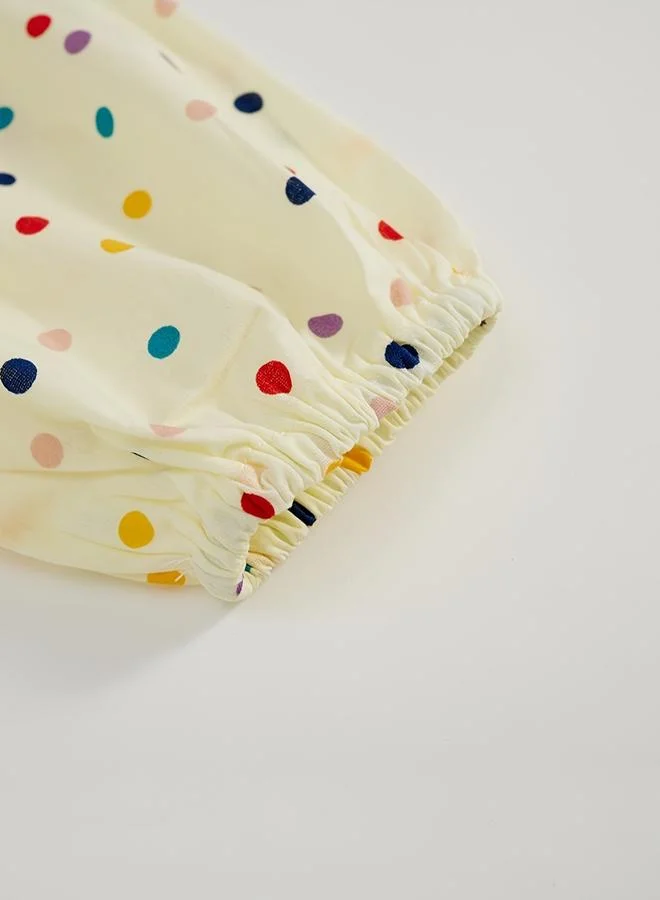 Take Two Take Two Girls Polka Dot Print Cotton Top