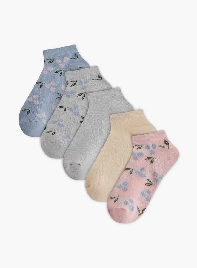 Celeste Assorted Ankle Length Socks - Set of 5