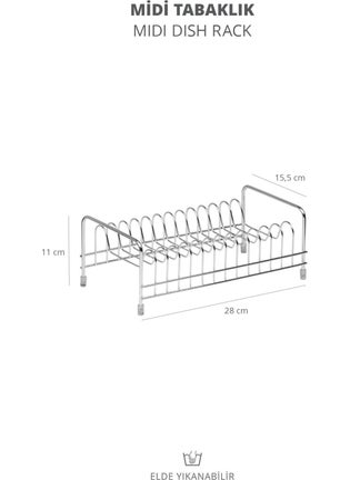 ‎okyanus Home Ocean Home Chrome Midi Plate Rack - Dish Rack  - Image 4
