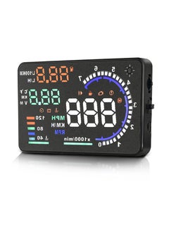 KASTWAVE HUD Display for Cars OBD2, A8 Head-up Display 5.5 inches, Plug & Play Digital Speedometer MPH RPM, Overspeed Warning, Universal OBDII, EUOBD Auto Speed Heads Up Windshield Display for Cars  - Image 1
