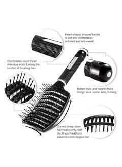 Generic Hair Brush, Professional Curved Vented Brush for Faster Blow Drying for Women, Men, Paddle Detangling Brush for Wet Dry Curly Thick Straight Hair  - Image 2