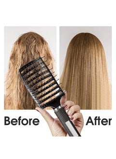 Generic Hair Brush, Professional Curved Vented Brush for Faster Blow Drying for Women, Men, Paddle Detangling Brush for Wet Dry Curly Thick Straight Hair  - Image 4