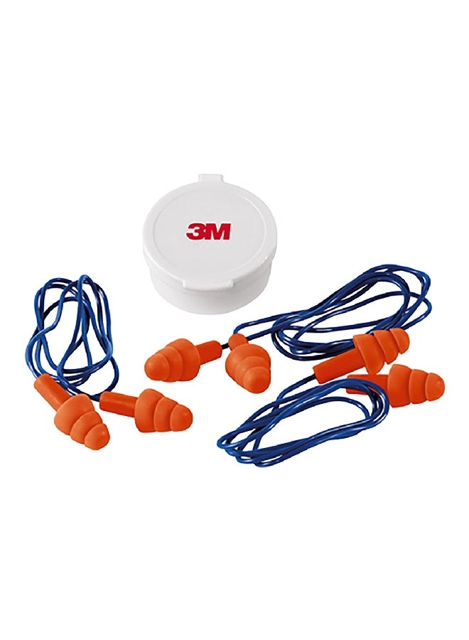 3M Noise Cancellation Reusable Corded Earplugs Orange and Blue 10.2 x 13.8 x 3 cm 90716H3-DC - Image 1