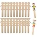 Garneck 20pcs Unfinished Wooden People Shaped Craft Sticks 57 Inch Unpainted Boy Girl Cutouts Blank Wood People Slices for Student DIY Arts Project School Teaching Home Decoration Supplies - Image 2