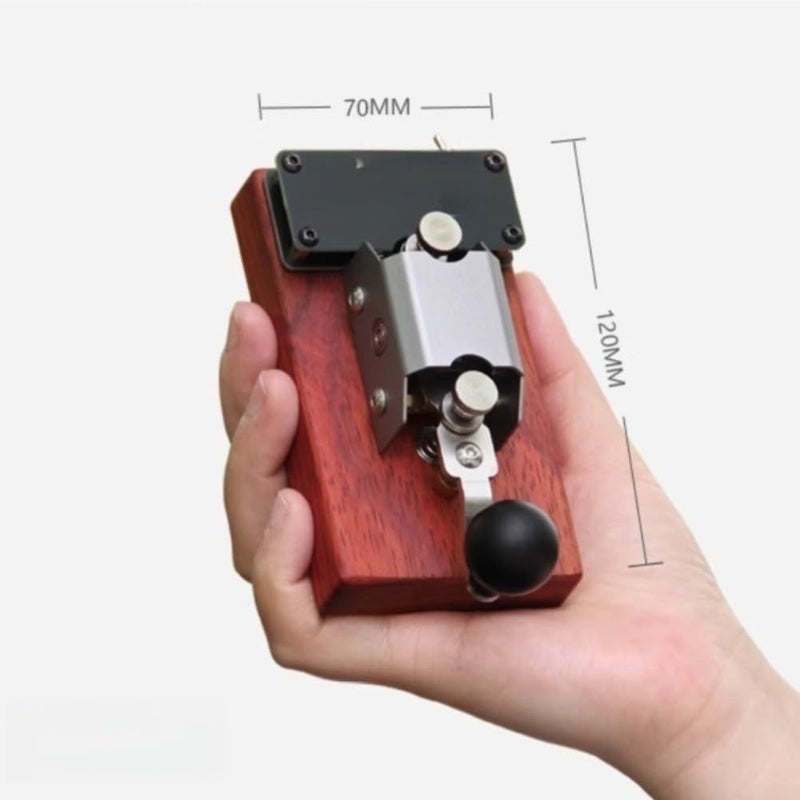 Manual Telegraph Key With Sound Light Morse Code Learning USB Computer Compatible Size B - Image 3
