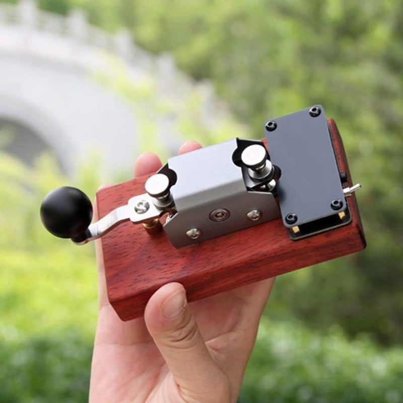 Manual Telegraph Key With Sound Light Morse Code Learning USB Computer Compatible Size B - Image 5