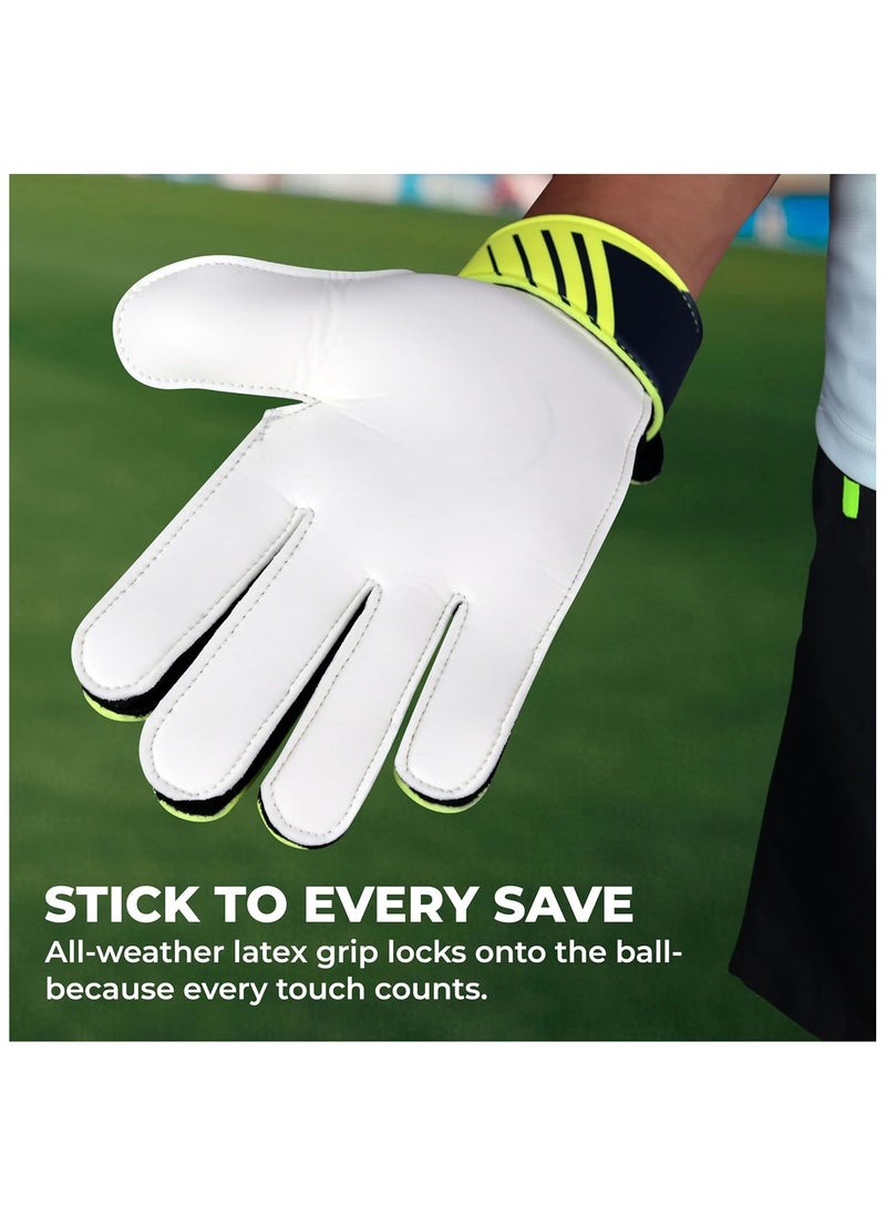 Nivia - Carbonite Web Goalkeeper Latex Double Hand Gloves with Grip | Size : Medium | for Men & Women | for Football, Soccer goalkeeping - Image 1