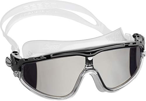Cressi Skylight Swim Goggles Wide Vision AntiFog Swim Mask UV Protection Pool Goggles Silicone Strap Swimming Gear ClearBlackGrey - Image 3