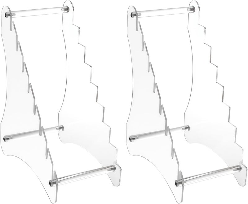 7.1 X 5.9 X 9.45 in / 18 X 15 X 24 Cm, Transparent Long-Lasting Knife Holder, Acrylic Stand, 2 Pcs Kitchen Storage Solutions, Display Rack Small Size - Image 1