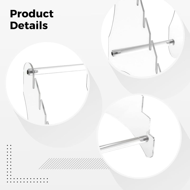 7.1 X 5.9 X 9.45 in / 18 X 15 X 24 Cm, Transparent Long-Lasting Knife Holder, Acrylic Stand, 2 Pcs Kitchen Storage Solutions, Display Rack Small Size - Image 5