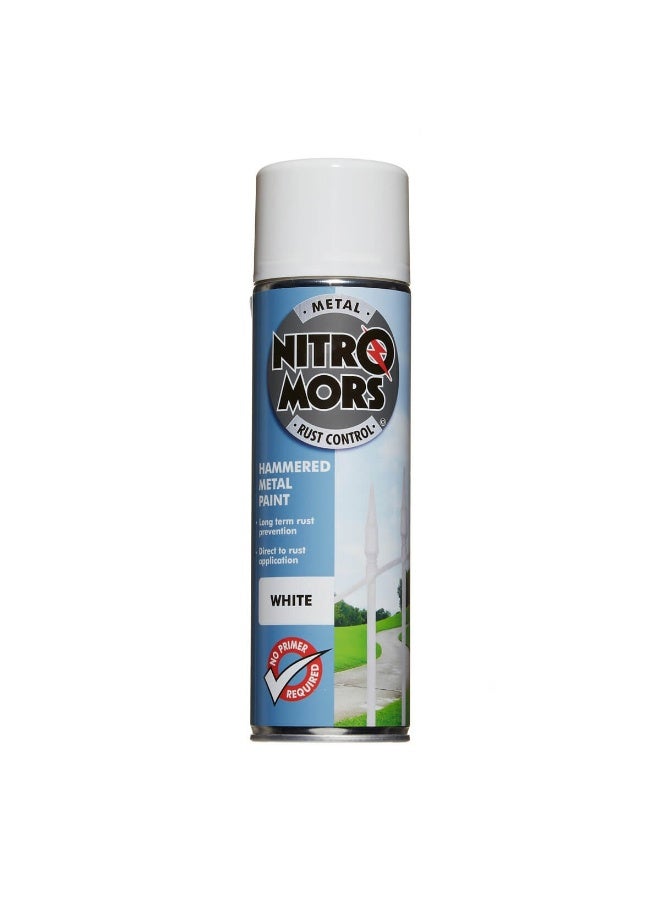 Nitro Mors Nitromors Anti-Rust Hammered Metal Spray Paint No Primer Required Color White 500ml - Image 1