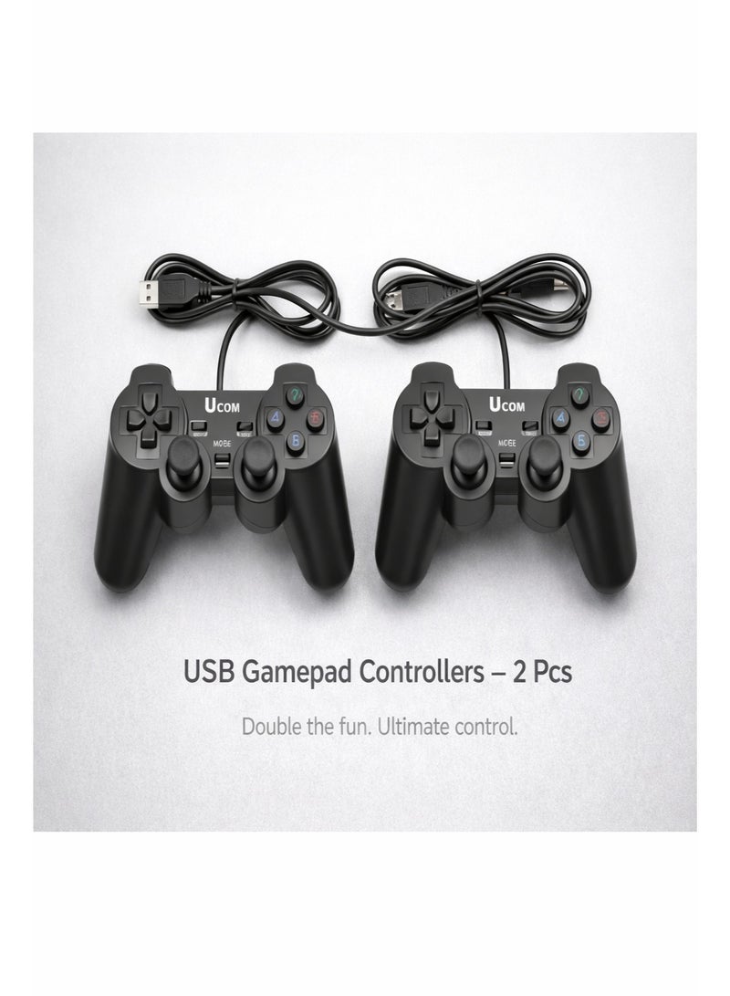 Ucom Wired USB Game Controller – Double Gameped, Dual Analog Joysticks, Vivid Action Buttons,1.8 Cable and Seamless PC Integration - Image 1