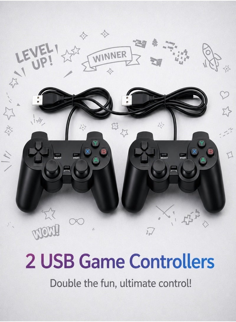 Doubleshock وحدة تحكم ألعاب USB سلكية – دبل جيمباد، عصي تحكم تناظرية مزدوجة، أزرار حركة واضحة، كابل بطول 1.8 متر وتكامل سلس مع الكمبيوتر - Image 1