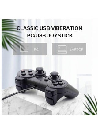 وحدة تحكم ألعاب USB سلكية – دبل جيمباد، عصي تحكم تناظرية مزدوجة، أزرار حركة واضحة، كابل بطول 1.8 متر وتكامل سلس مع الكمبيوتر - view 2