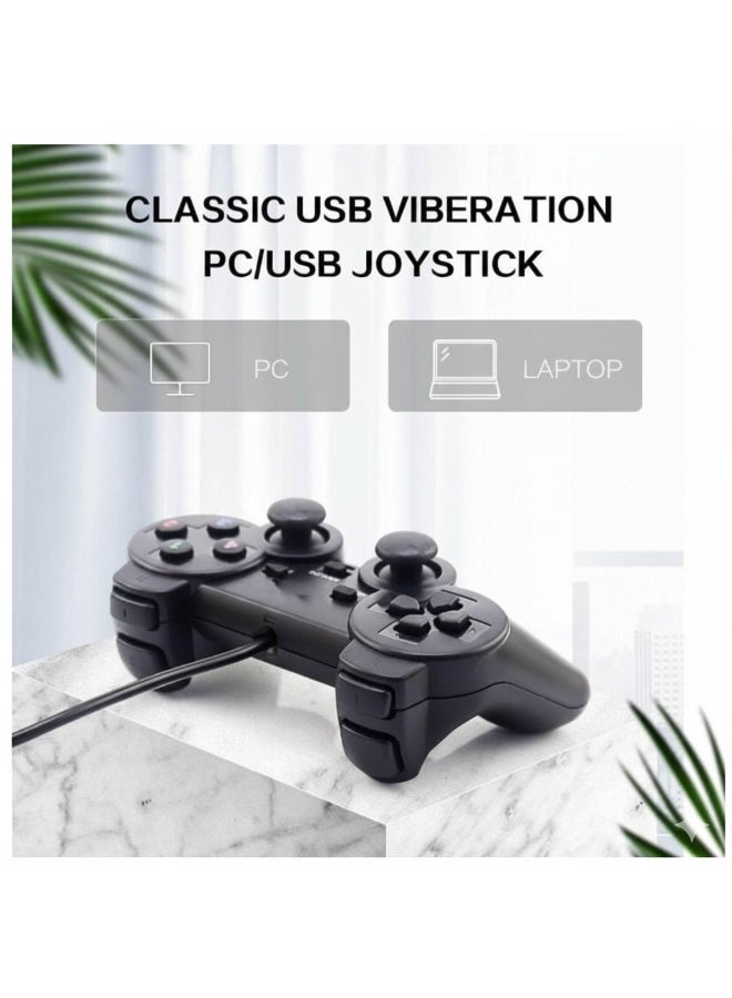 Doubleshock وحدة تحكم ألعاب USB سلكية – دبل جيمباد، عصي تحكم تناظرية مزدوجة، أزرار حركة واضحة، كابل بطول 1.8 متر وتكامل سلس مع الكمبيوتر - Image 2