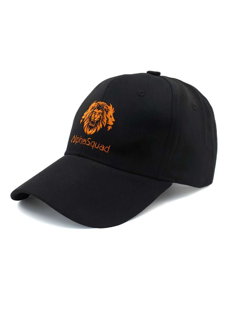 AlphaSquad AlphaSquad Baseball Cap Unisex Adjustable Size for Sports, Running, Gym Workouts and Outdoor Activities (Black Orange)  - Image 1