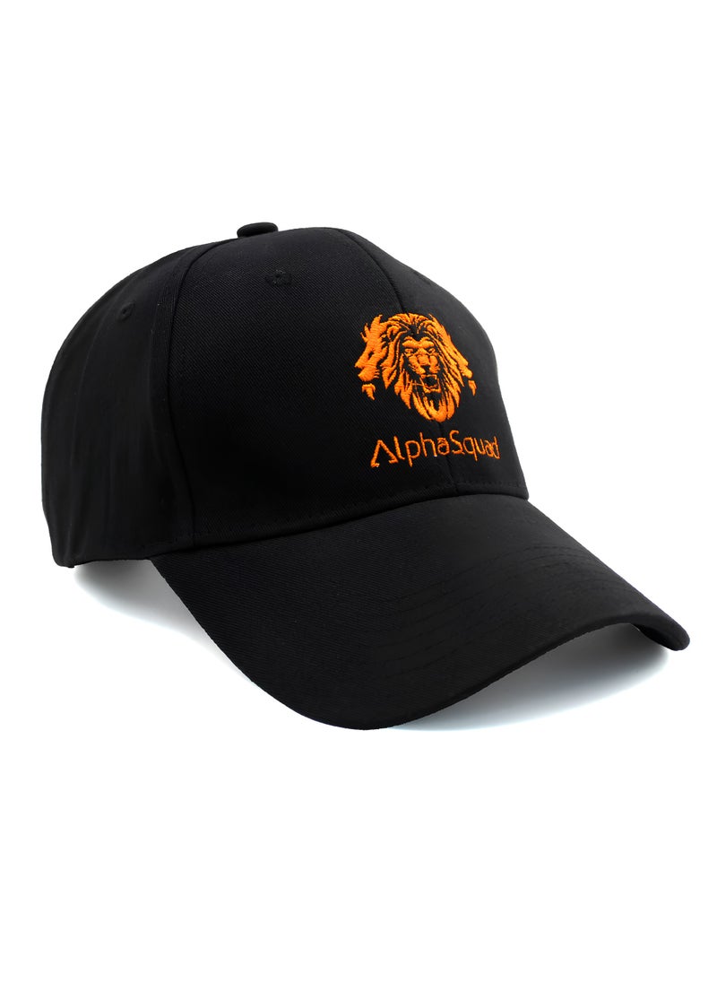 AlphaSquad AlphaSquad Baseball Cap Unisex Adjustable Size for Sports, Running, Gym Workouts and Outdoor Activities (Black Orange)  - Image 2