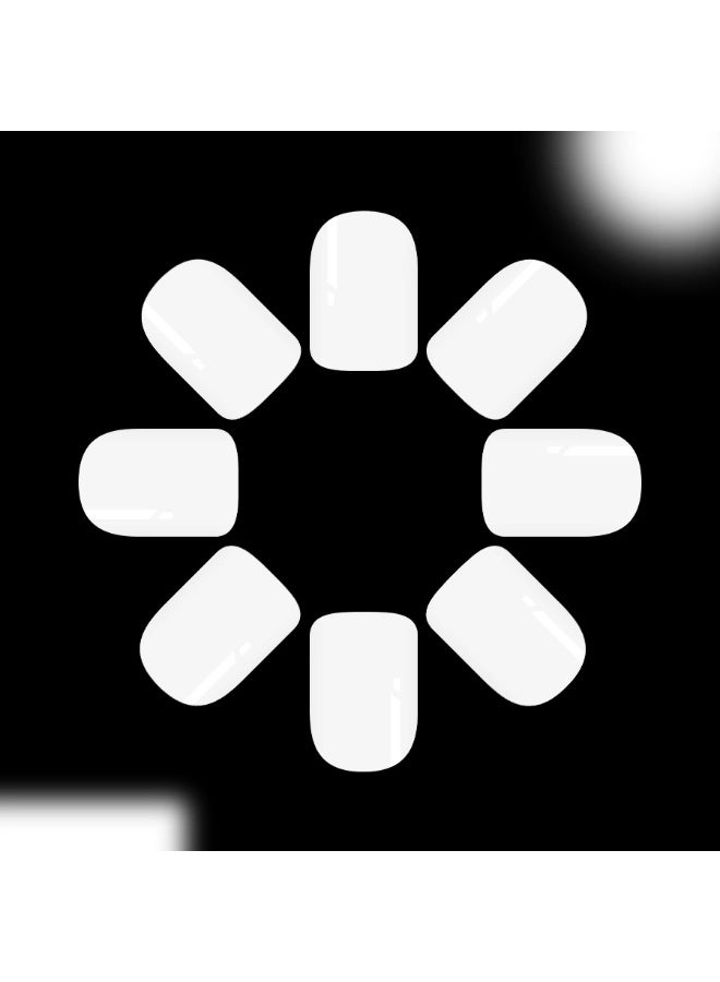 Goolsky Minimalist Sweet Solid White Short Press-on Nails - Image 3