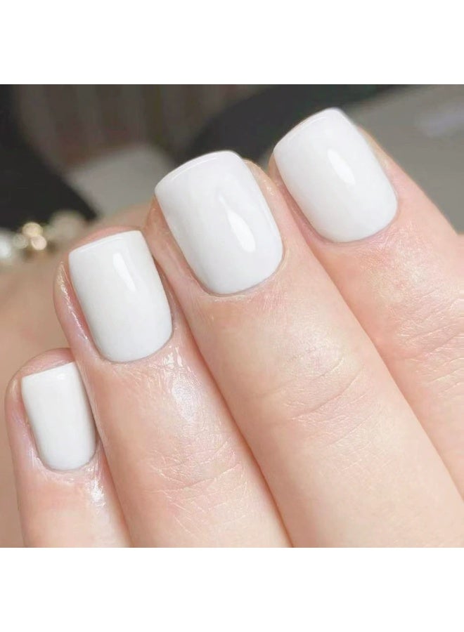 Goolsky Minimalist Sweet Solid White Short Press-on Nails - Image 1
