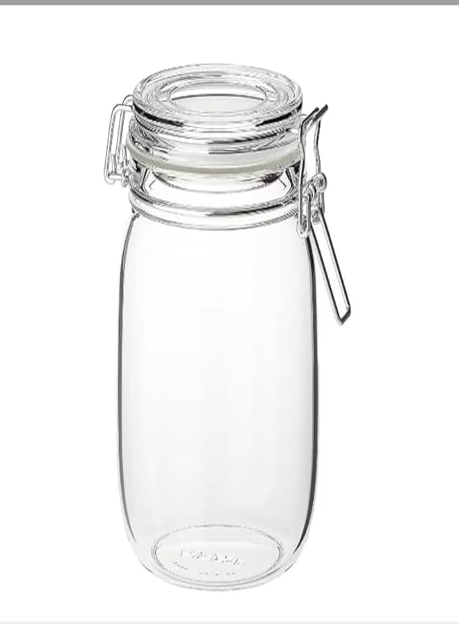 Ikea KORKEN - Jar with lid, clear glass - 1 l