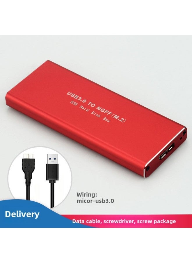 Ngff Hard Drive Box M.2 Solid State Heat Dissipation Metal Shell Usb3.0 External Mobile Box-Color:MN01 Red  - Image 1