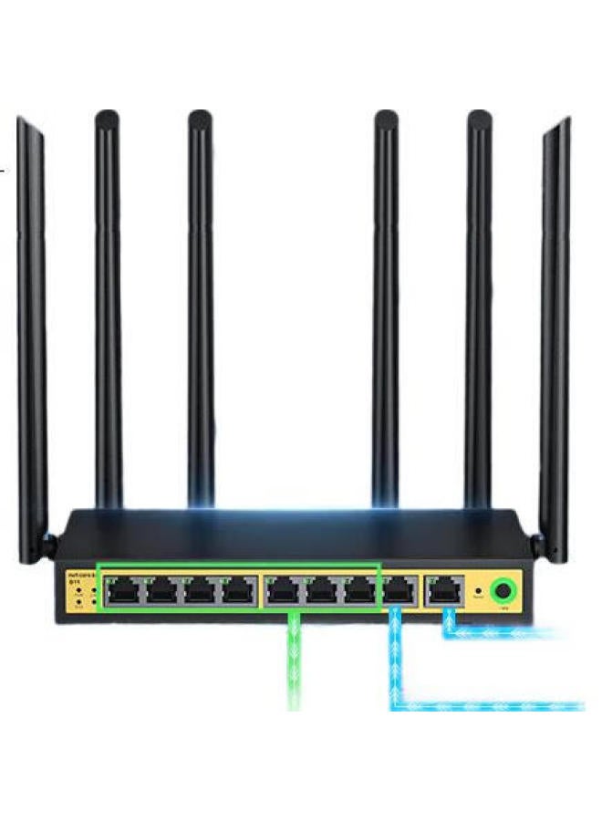 Netcore B11 Full Gigabit 9-Port Enterprise Wireless Router, 1200M Dual-Band 5G Multi-Wan Ports, Home And Commercial High-Speed Wifi Wall-Penetrating/Multi-Operator Access - Image 2
