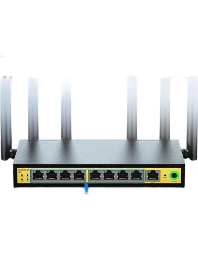 Netcore B11 Full Gigabit 9-Port Enterprise Wireless Router, 1200M Dual-Band 5G Multi-Wan Ports, Home And Commercial High-Speed Wifi Wall-Penetrating/Multi-Operator Access - Image 3