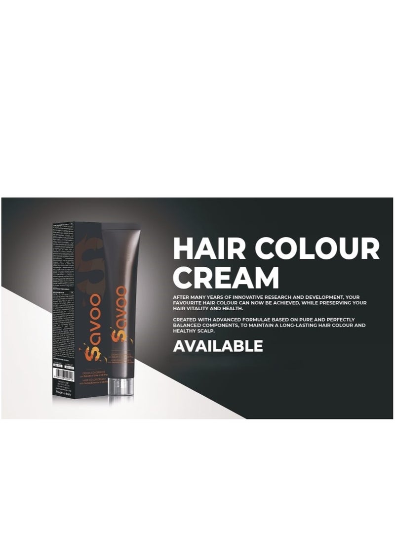 SAVOO Hair Color Cream #9.111 Very Light Extra Intense Olive Ash Blonde – Permanent Hair Dye with Oil Plex & Botanical Extracts | 100ml | Cool-Toned Blonde with Deep Olive & Ash Nuances | 100% Grey Coverage - Image 4