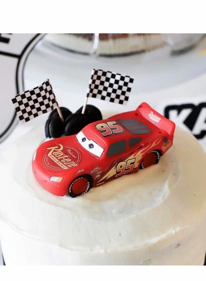 Checkered Racing Flag Toothpicks Cupcake Picks Mini Stick Toppers Dinner Flags Race Car Cake Decorations Party Supplies (100 Pack) - Image 5