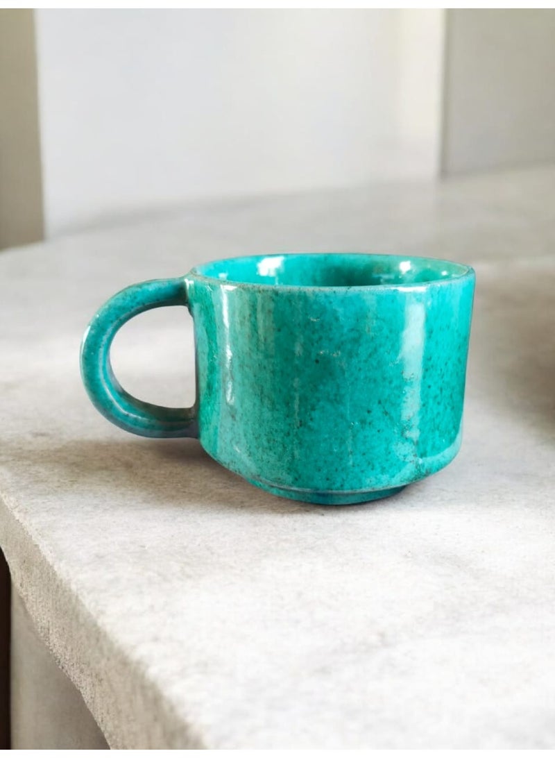 كلور زون بوتري مج 200 ملي بشكل مميز ، آمن للاستخدام في الميكروويف، مصنوع يدويًا من الفخار - Image 2